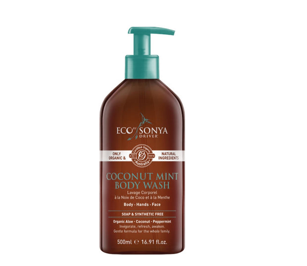 Organic Coconut & Mint Body Wash 500ml ECO TAN - Broome Natural Wellness