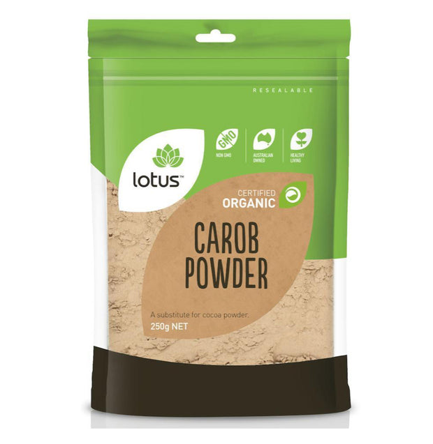 Carob Powder Organic 250g Lotus - Broome Natural Wellness