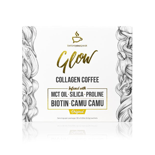 Glow Collagen Coffee 30 Sachets Before You Speak - Broome Natural Wellness