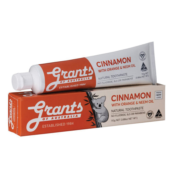 Cinnamon With Orange & Neem Oil Toothpaste 110g Orange Grants - Broome Natural Wellness
