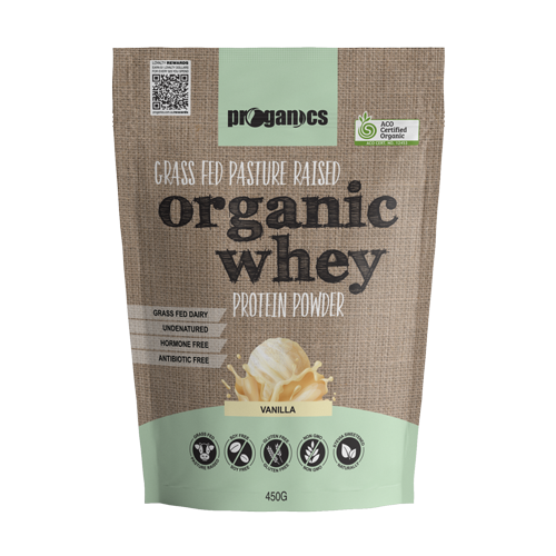Organic Australian Whey Protein Powder Vanilla 450g Proganics - Broome Natural Wellness