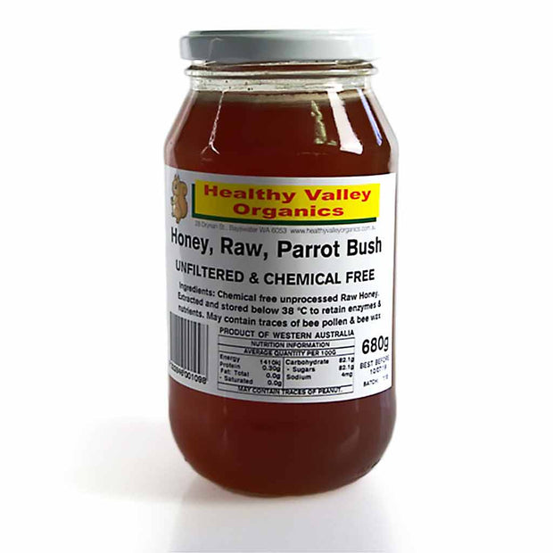 Honey Raw Parrot Bush Unprocessed 490g HVO - Broome Natural Wellness