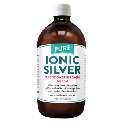 Ionic Silver Practitioner Strength 50ppm 500ml HealthWest