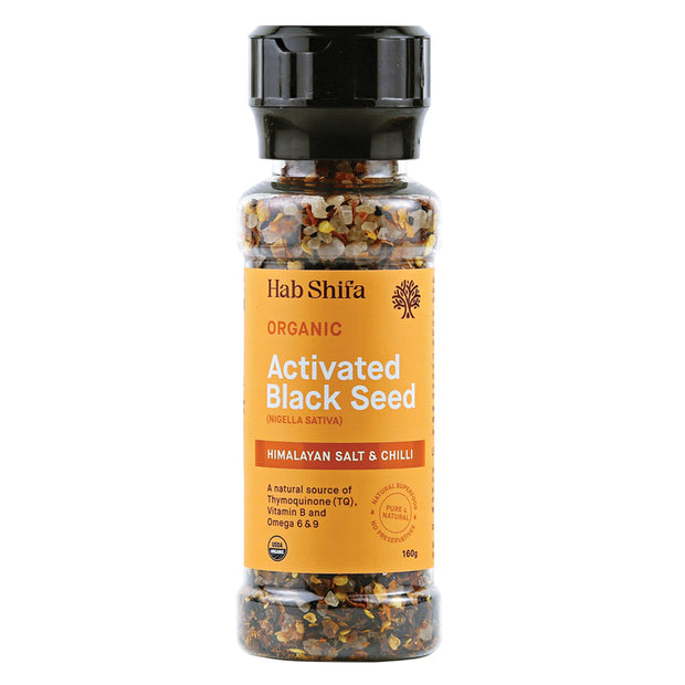 Himalayan Salt Chilli & Black Seed Grinder 160g Hab Shifa - Broome Natural Wellness