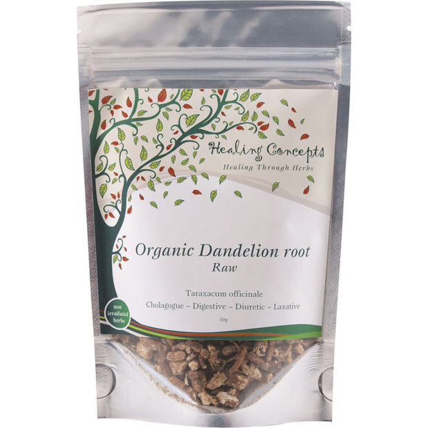 Organic Dandelion Root Raw Tea 50g Healing Concepts - Broome Natural Wellness