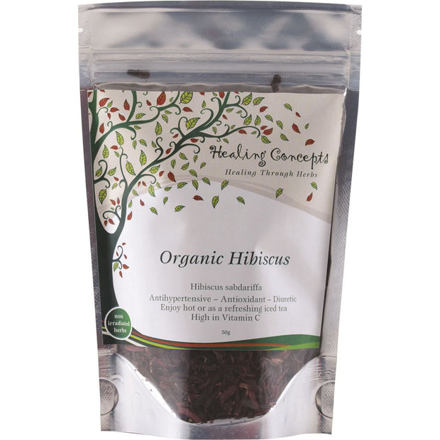 Organic Hibiscus Tea 50g Healing Concepts - Broome Natural Wellness
