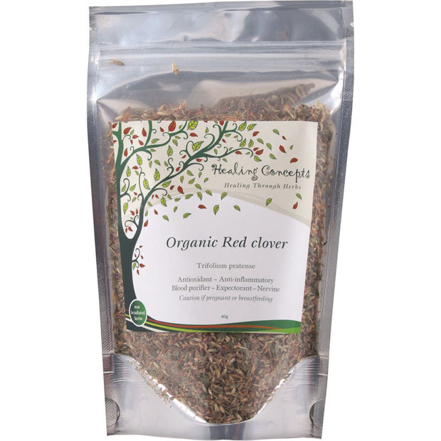 Organic Red Clover Tea 40g  Healing Concepts - Broome Natural Wellness