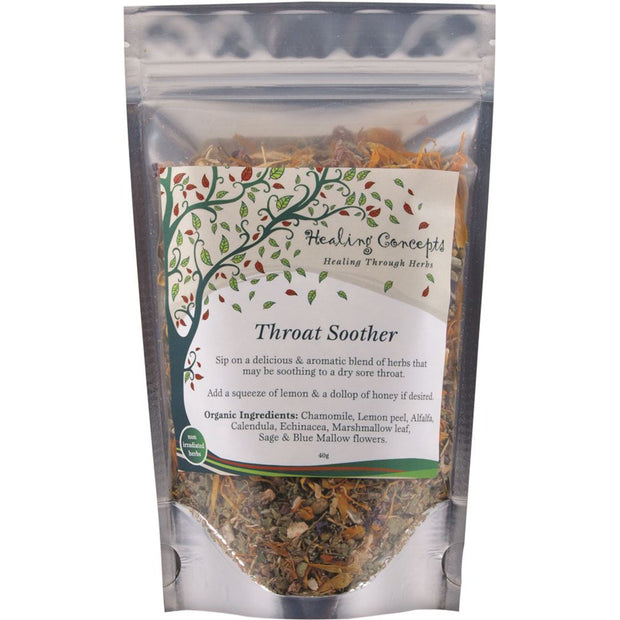 Organic Throat Soother Tea 40g Healing Concepts - Broome Natural Wellness