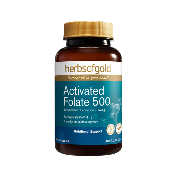 Activated Folate 500 60C Herbs of Gold - Broome Natural Wellness