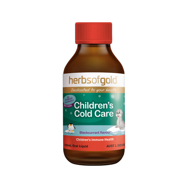 Childrens Cold Care 100ml Herbs of Gold - Broome Natural Wellness