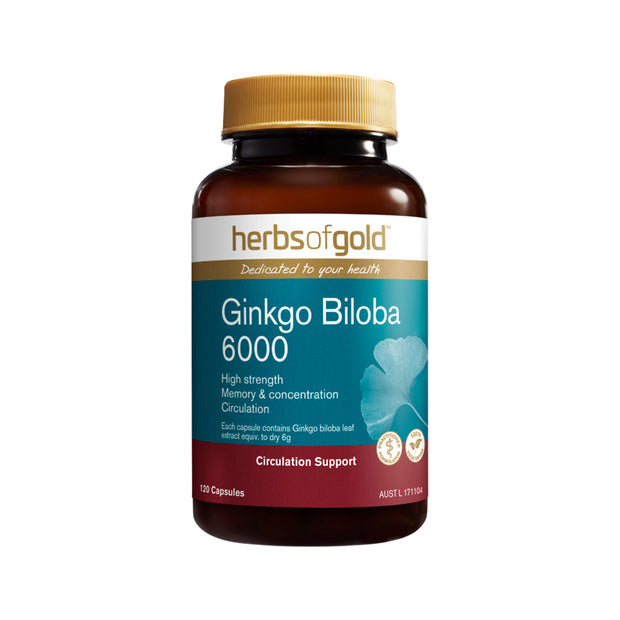 Ginkgo Biloba 6000 120C Herbs of Gold