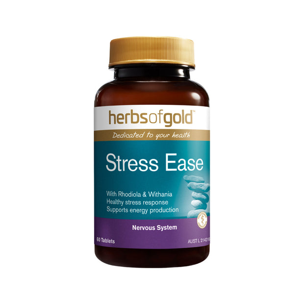 Stress Ease Adrenal Support 60T Herbs of Gold - Broome Natural Wellness
