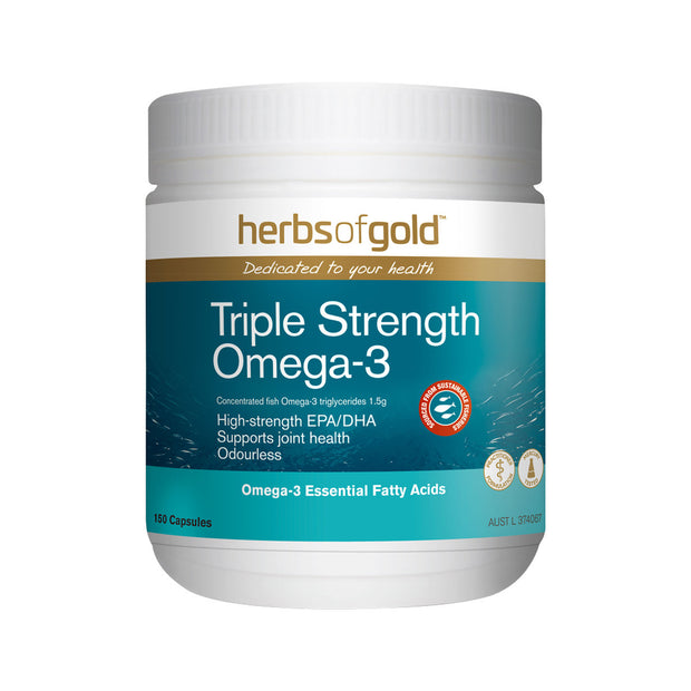 Omega 3 Triple Strength 150C Herbs of Gold