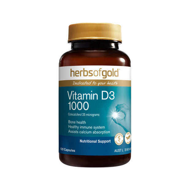 Vitamin D3 1000mg 120T Herbs of Gold