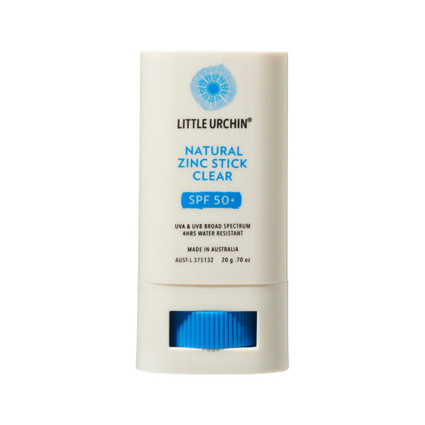 Natural Sunscreen Zinc Stick clear SPF50 20g Little Urchin