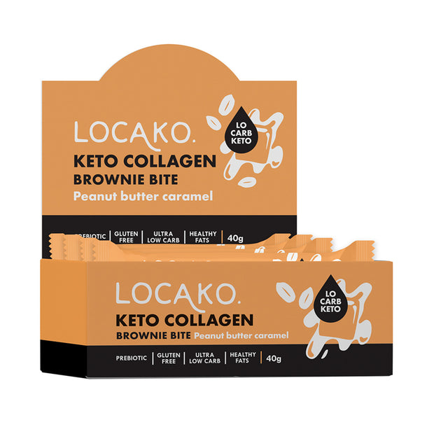 Collagen Brownie Bites Peanut Butter Caramel 40g Locako - Broome Natural Wellness