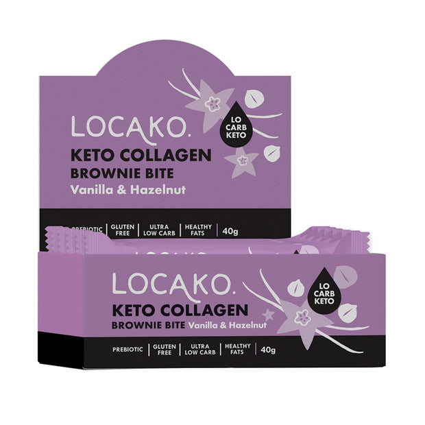 Collagen Brownie Bites Vanilla Hazelnut 40g Locako - Broome Natural Wellness