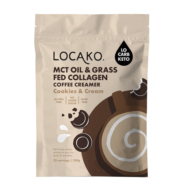 Coffee Creamer Cookies & Cream with MCT Oil and Collagen 300g Locako