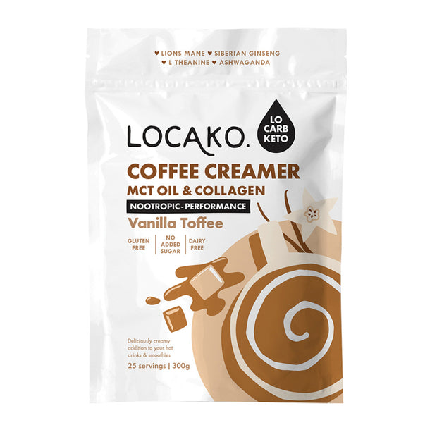 Coffee Creamer Nootropic Performance Vanilla Toffee (MCT OIl and Collagen) 300g Locako - Broome Natural Wellness