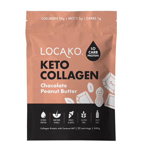 Keto Collagen Chocolate Peanut Butter With MCT 440g Locako - Broome Natural Wellness