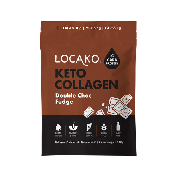 Keto Collagen Double Choc Fudge With MCT 440g Locako