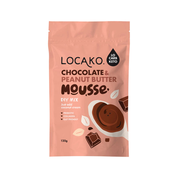 Mousse Chocolate and Peanut Butter 120g Locako - Broome Natural Wellness