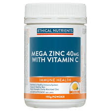 Mzorb Mega Zinc Vitamin C Powder Orange 190g Ethical Nutrients - Broome Natural Wellness