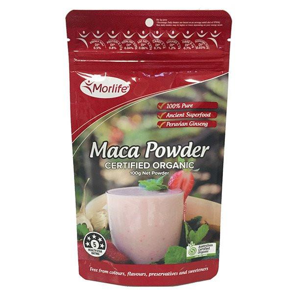 Maca Powder Cert Organic 100g Morlife