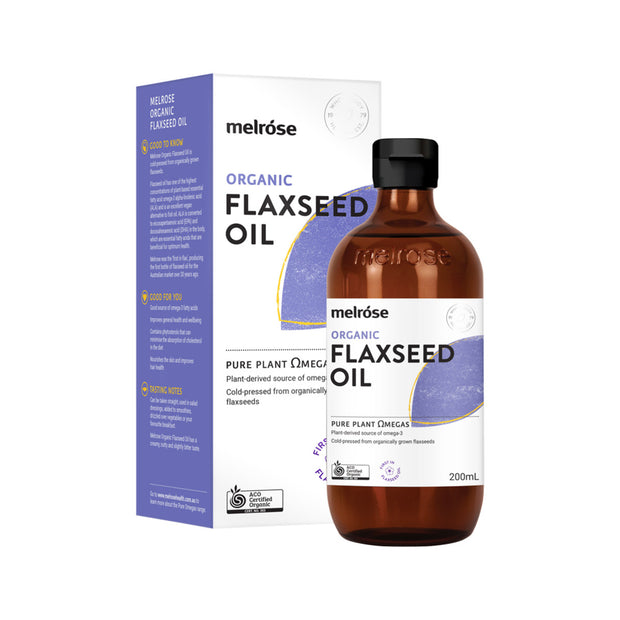 Flaxseed Oil Organic 200ml Melrose - Broome Natural Wellness