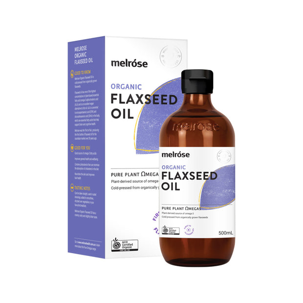 Flaxseed Oil Organic 500ml Melrose - Broome Natural Wellness