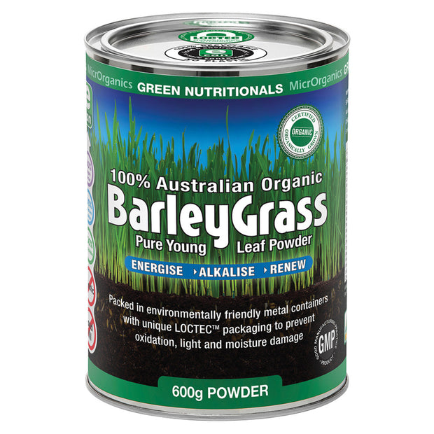 Barleygrass Australian Organic 600g Microrganics Green Nutritionals