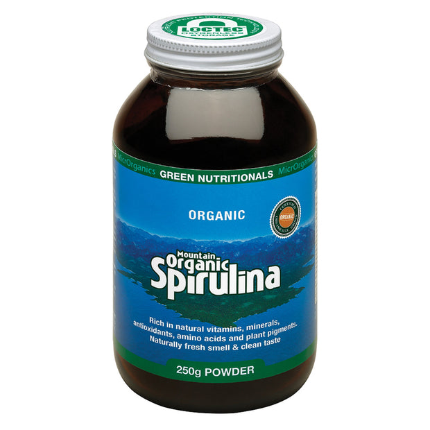 Spirulina Mountain Organic Powder 250g MicrOrganics Green Nutritionals