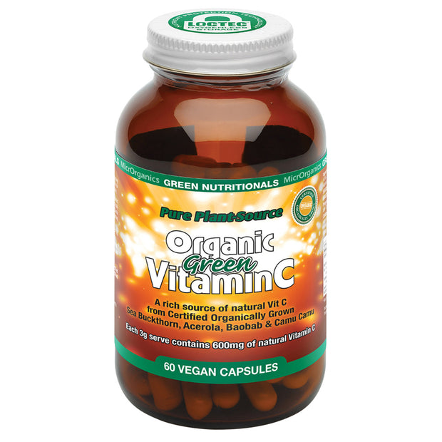 Green Vitamin C Organic Plant Sourced 60VC  Microrganics Green Nutritionals