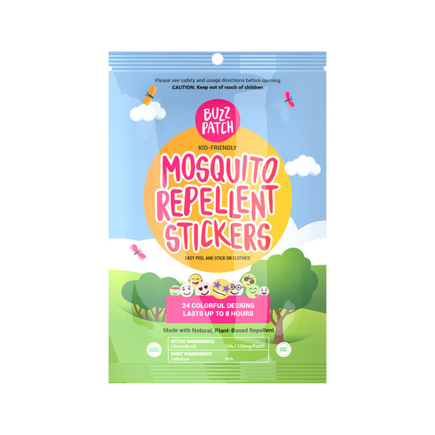 Mosquito Repellant Stickers Organic 24 Pack The Natural Patch Co BuzzPatch