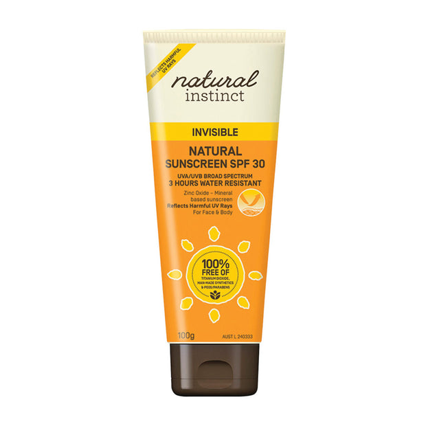 Natural Invisible Sunscreen SPF30 100g Natural Instinct