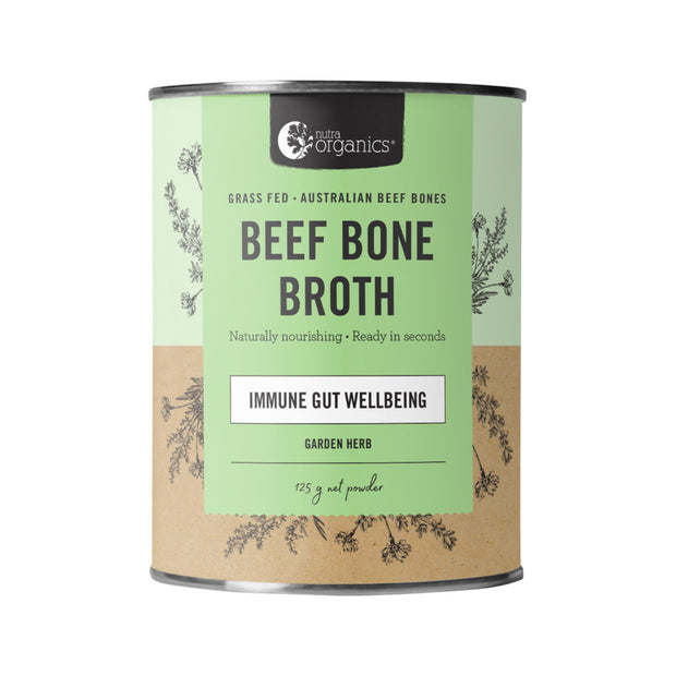 Beef Bone Broth Garden Herb 125g Nutra Organics