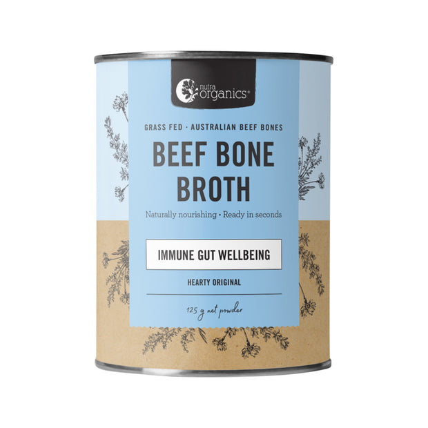 Beef Bone Broth Hearty Original Powder 125g Nutra Organics
