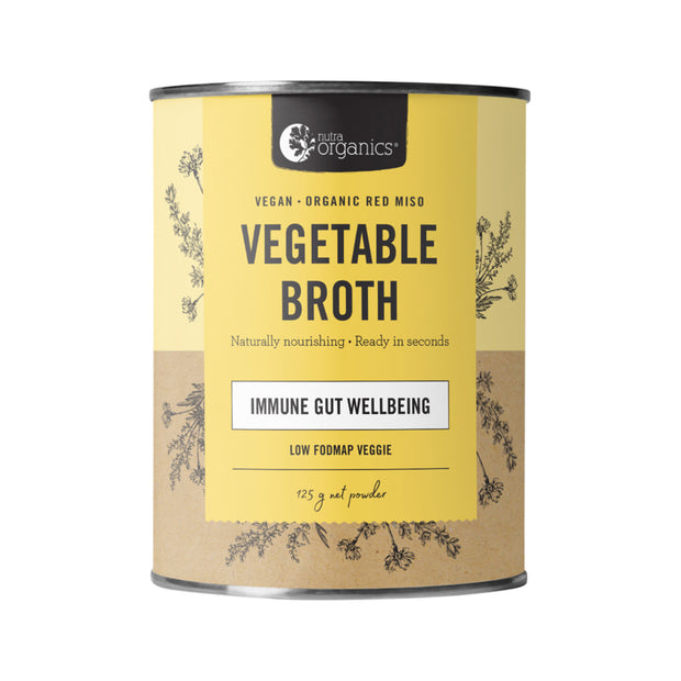 Vegetable Broth Powder Low Fodmap Veggie 125g Nutra Organics