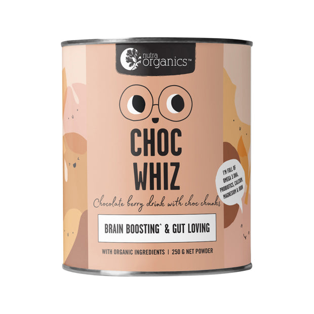 Nutra Organics Choc Whiz (Brain Boosting & Gut Loving) 250g - Broome Natural Wellness