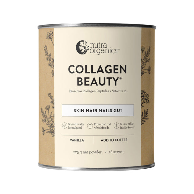 Collagen Beauty (For Coffee) With Bioactive Collagen and Vitamin C Vanilla 225g Nutra Organics