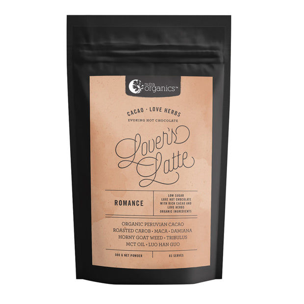 Lovers Latte Cacao & Love Herbs Hot Chocolate 500g Nutra Organics - Broome Natural Wellness