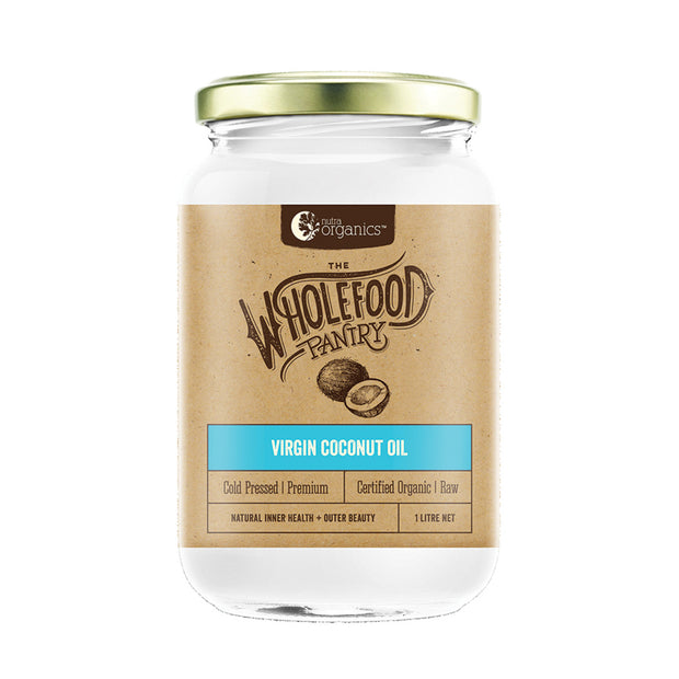 Coconut Oil Virgin Cold Pressed Organic 1L The Wholefood Pantry Nutra Organics