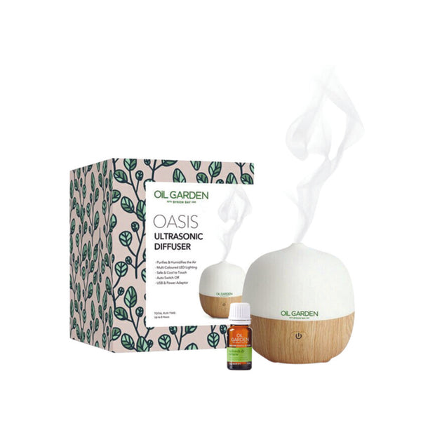 Diffuser Ultrasonic Oasis With Refresh and Renew 12ml Oil Garden