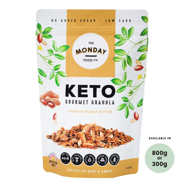 Keto Granola Crunchy Peanut Butter 800g Monday Food Co