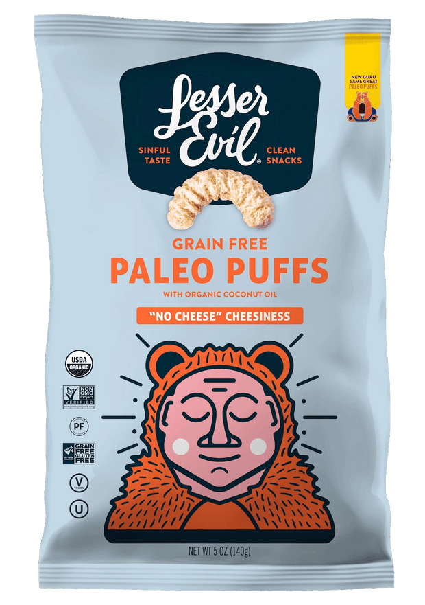 No Cheese Cheesiness Paleo Puffs 140g Lesser Evil - Broome Natural Wellness