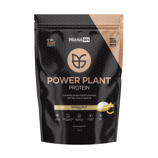 Power Plant Protein Banana Split 400g PranaOn - Broome Natural Wellness