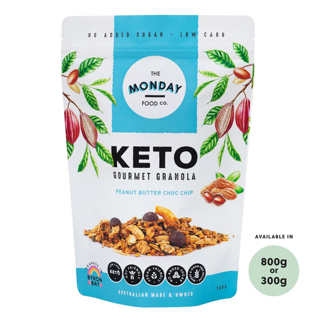 Keto Granola Peanut Butter and Chocolate Chip 300g Monday Food Co