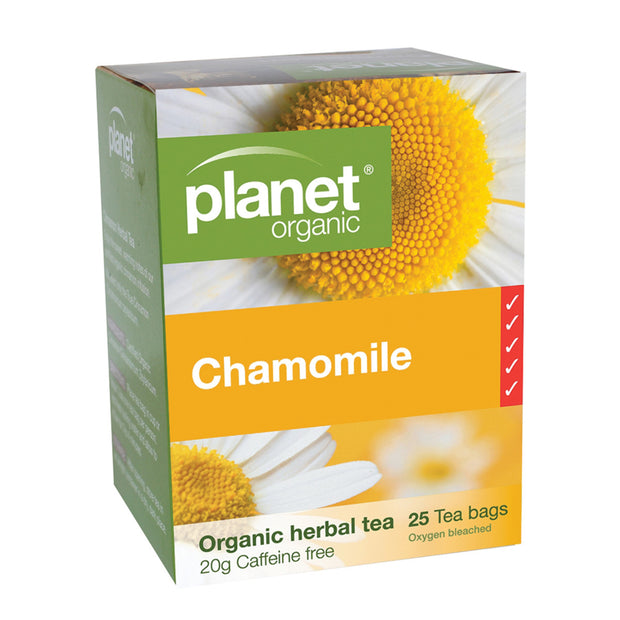 Chamomile Organic Tea 25 Bags Planet Organic