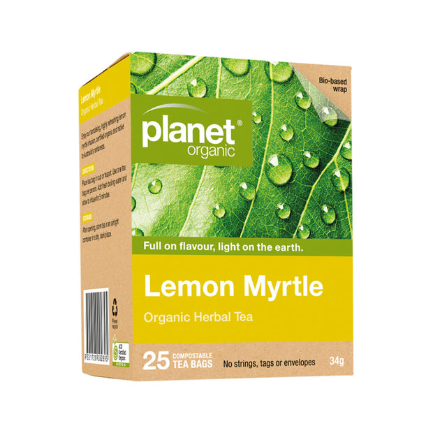 Lemon Myrtle Organic Tea 25 Bags Planet Organic