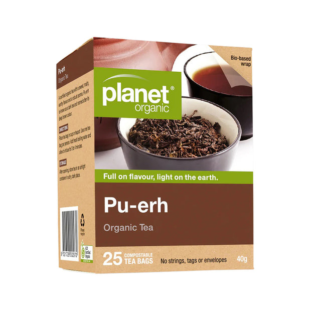 Pu-erh Organic Tea 25 Bags Planet Organic